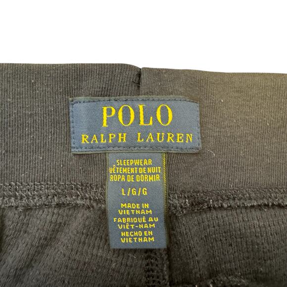 Polo Ralph Lauren Navy Thermal PJ Pants Joggers Waffle Knit size large - Picture 3 of 4